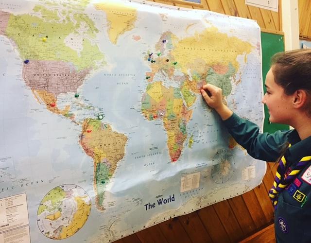 Scout adding pins to map