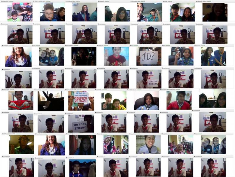 many photos of JOTI tv screen grabs