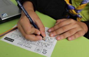 completing a JamPuz sheet by hand