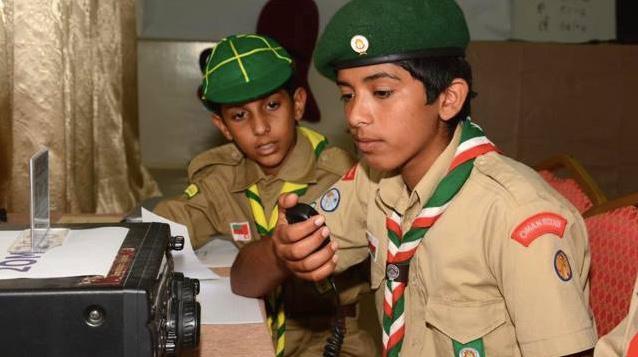 two Scouts using amateur radio