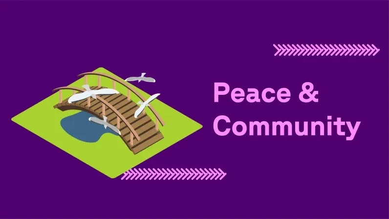 JOTA-JOTI Peace & Community campsite banner