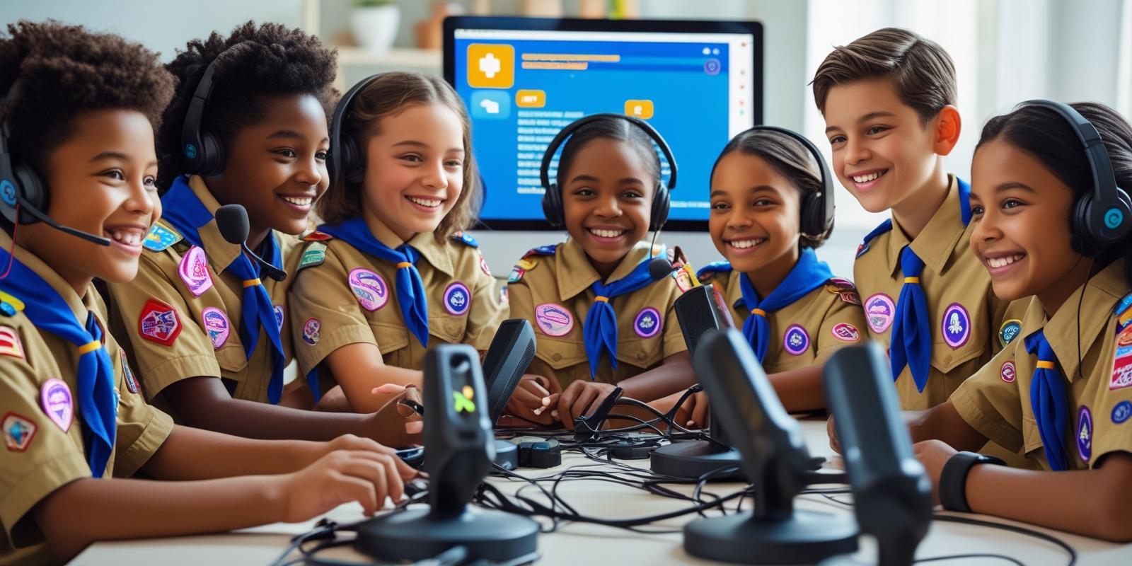 Smiling Scouts in online chat_radio setup