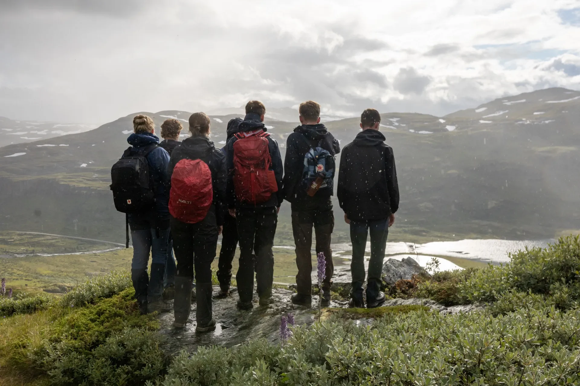 Scouts at a viewpoint